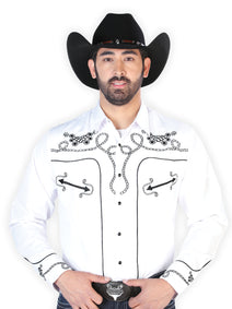 el Señor de los Cielos Bordado Camisa Whie/negro 126718