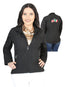 Dama Zipper Chamarra Negro 127084