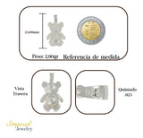 Dije Turco De Plata 925 De Oso Con Zirconia