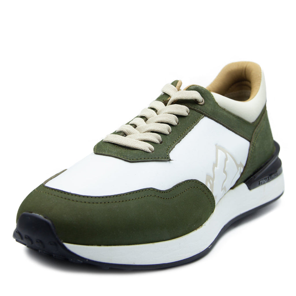 Sneakers Hi-Foam De Piel Olivo