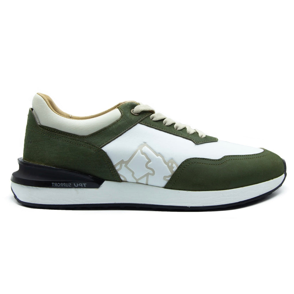 Sneakers Hi-Foam De Piel Olivo