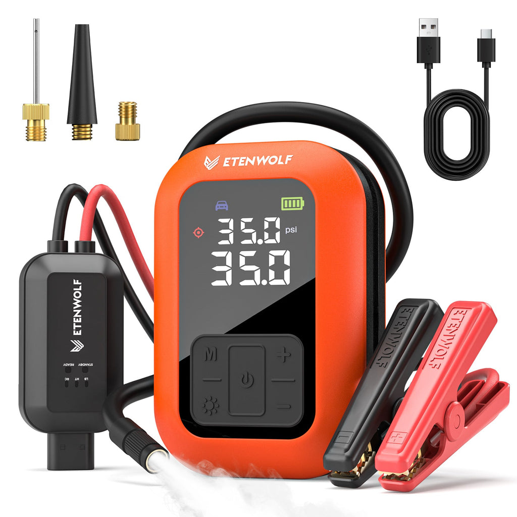 Naranja Rescate - Arrancador y Compresor 2 en 1