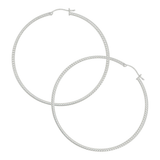 Arete Arracada Diamantada De Plata Ley 925 Para Mujer Candy 55 mm