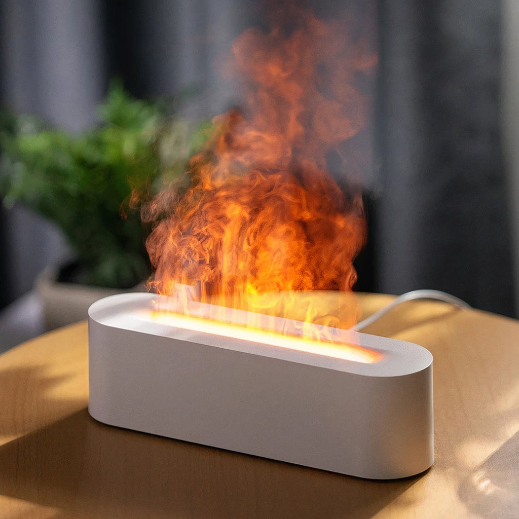 Difusor Efecto Llama de Fuego LED Encendido