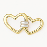 Arete Con Figura De Corazones Entrelazados 10k 1.60 Gr