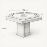 Mesa de Cartas Hexagonal con Puertas