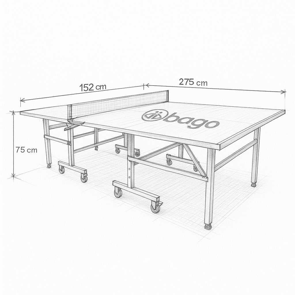 Mesa de Ping Pong y Frontenis para Interior