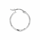 Arete De Plata 925 Extra Ligero Para Mujer Con Diamantado Cordon Blue
