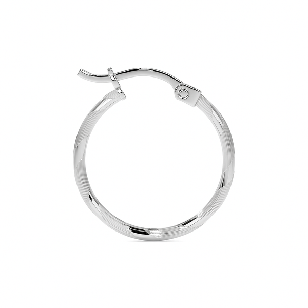 Arete De Plata 925 Extra Ligero Para Mujer Con Diamantado Cordon Blue