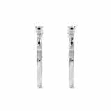 Arete De Plata 925 Extra Ligero Para Mujer Con Diamantado Cordon Blue