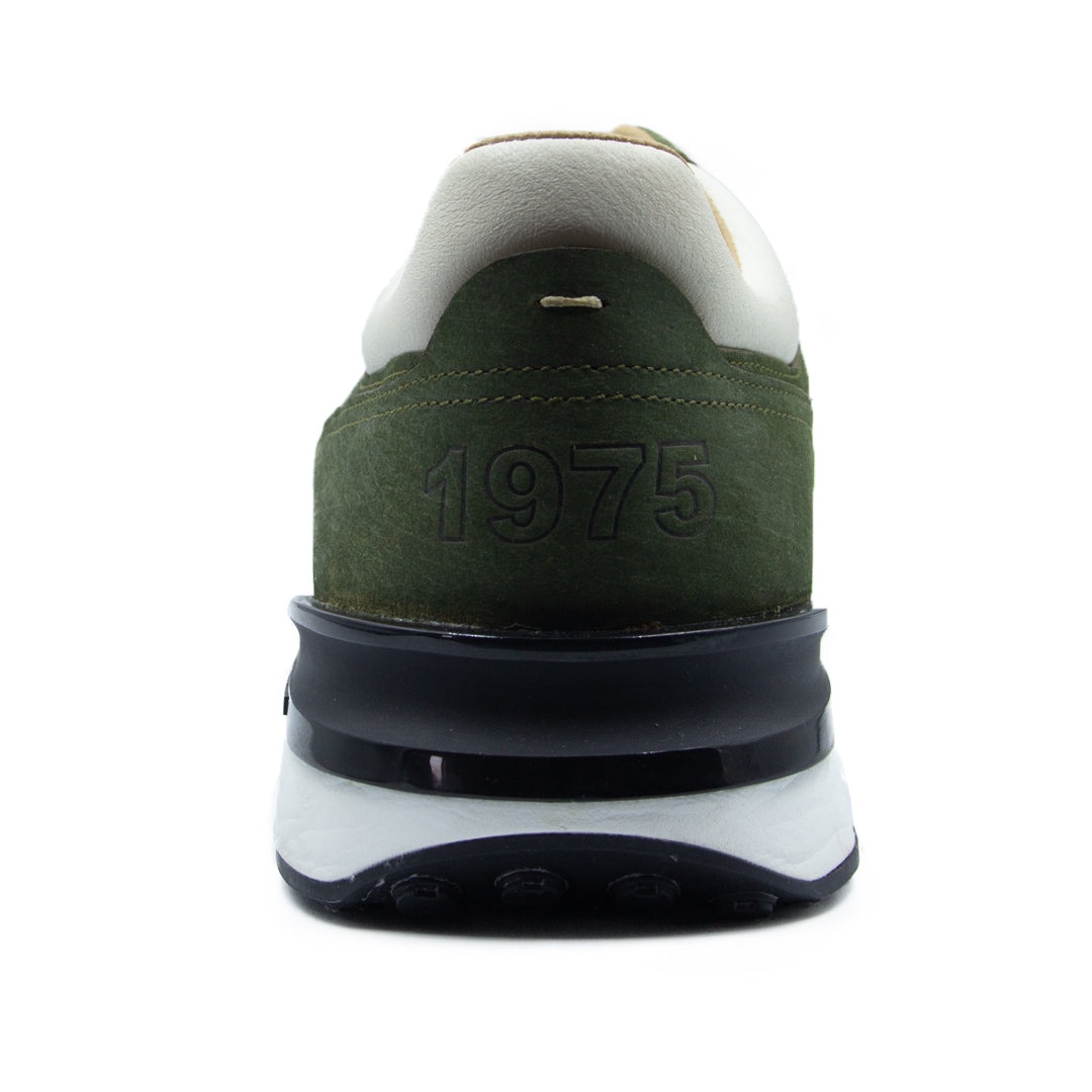 Sneakers Hi-Foam De Piel Olivo