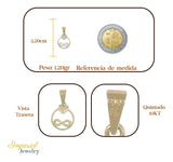 Dije De Corazón E Infinito Con Zirconia En Oro De 10k