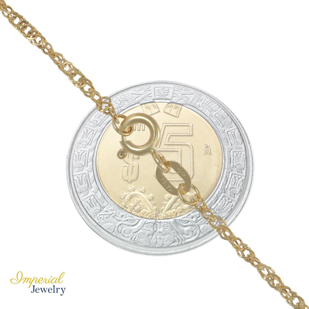 Cadena Singapur Oro 10k 50cm 2mm .8gr Italiano Color Dorado
