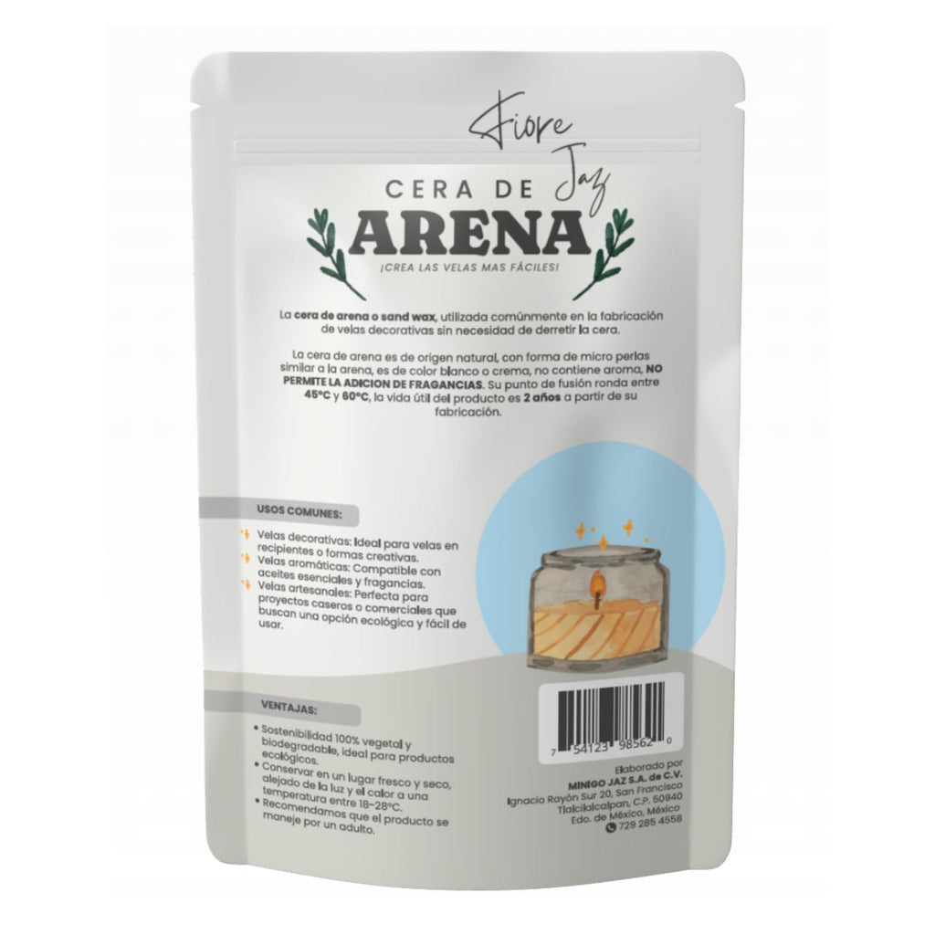 Cera de Arena Blanca Granulada – Orgánica y de Origen Vegetal (Cera Nieve)
