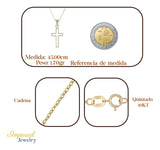 Collar Para Mujer De Oro De 10k De Cruz