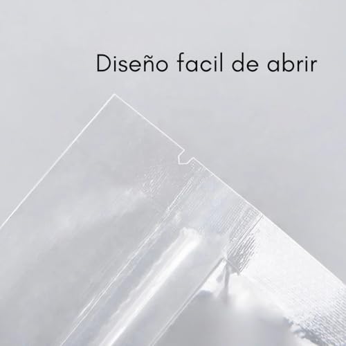 100 Bolsas Stand Up Pouch Cierre Hermético de Cremallera Resellable. Ideal para Envasado, Empaquetado y Exhibición de Alimentos. Almacena Frutos Secos, Café, Té, Azúcar, Caramelos