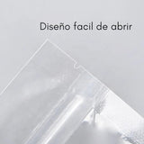 100 Bolsas Stand Up Pouch Cierre Hermético de Cremallera Resellable. Ideal para Envasado, Empaquetado y Exhibición de Alimentos. Almacena Frutos Secos, Café, Té, Azúcar, Caramelos