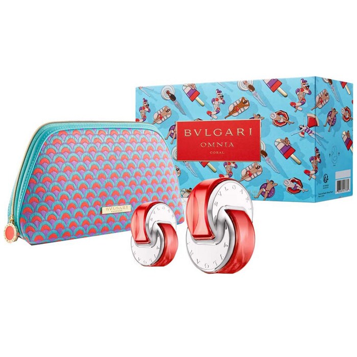 Bvlgari Omnia Coral Pouch Edt 65 Ml Set para Mujer