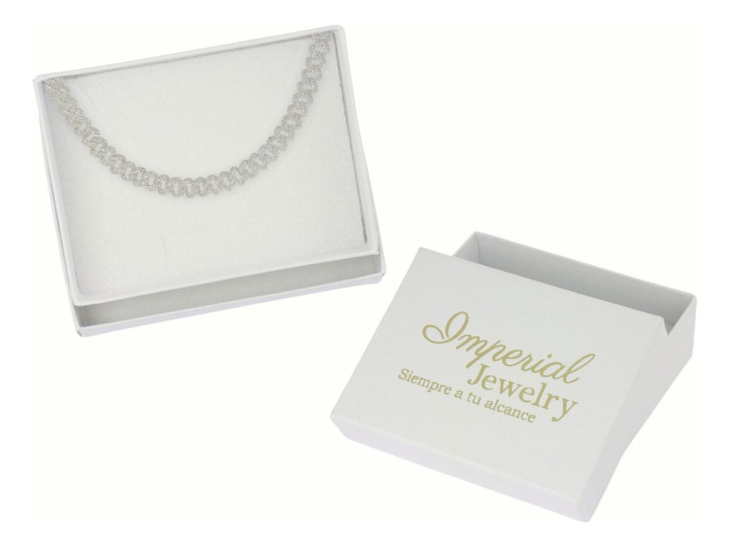 Collar Barbada Con Piedra De Plata Ley 925 De 55 Cm