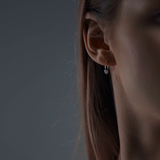 Arete De Plata Ley 925 Para Mujer Con Bola Diamantada