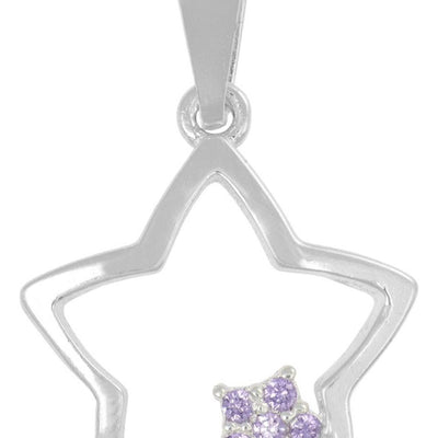 Dije De Plata 925 De Estrella Con Zirconia