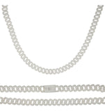 Collar Barbada Con Piedra De Plata Ley 925 De 55 Cm