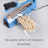 100 Bolsas Stand Up Pouch Cierre Hermético de Cremallera Resellable. Ideal para Envasado, Empaquetado y Exhibición de Alimentos. Almacena Frutos Secos, Café, Té, Azúcar, Caramelos