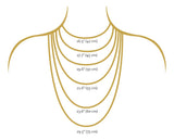 Collar Viviana De Oro De 10k De 45 Cm Con Bola 2.5mm