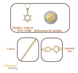 Collar Para Mujer De Oro De 10k De La Estrella De David