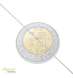 Cadena Torsal De Plata Ley 925 Diamantada De 55 Cm De 2mm