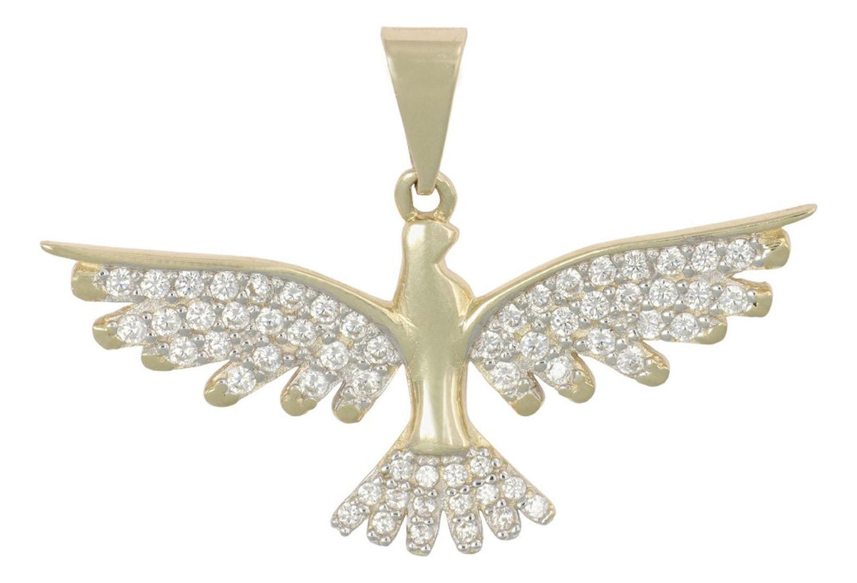 Dije De Aguila Con Zirconia En Oro De 10k 2.4 Grm