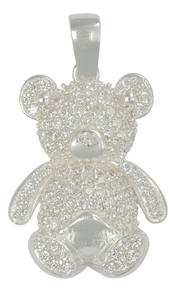 Dije Turco De Plata 925 De Oso Con Zirconia