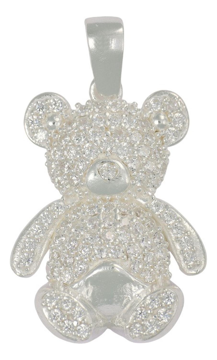 Dije Turco De Plata 925 De Oso Con Zirconia
