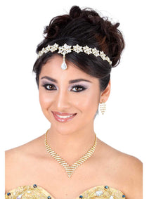 Tocados De Quinceañera Mis Xv Primaveras D-40 Crystal Oro 600009