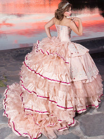 Vestido De Quinceañera Joanini Ch-02 100% Poliester Piñon/Plata 600016