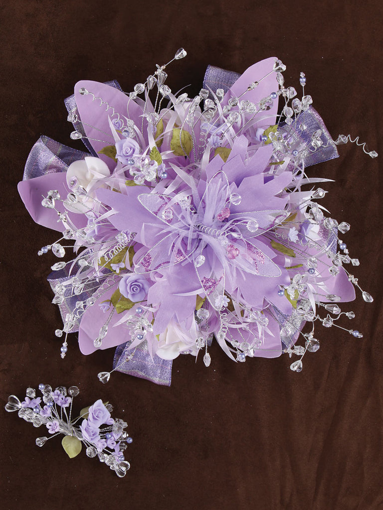 Ramos Quinceañeras Mis Xv Primaveras Flor Grande Acrylic/Satin Lila 600057