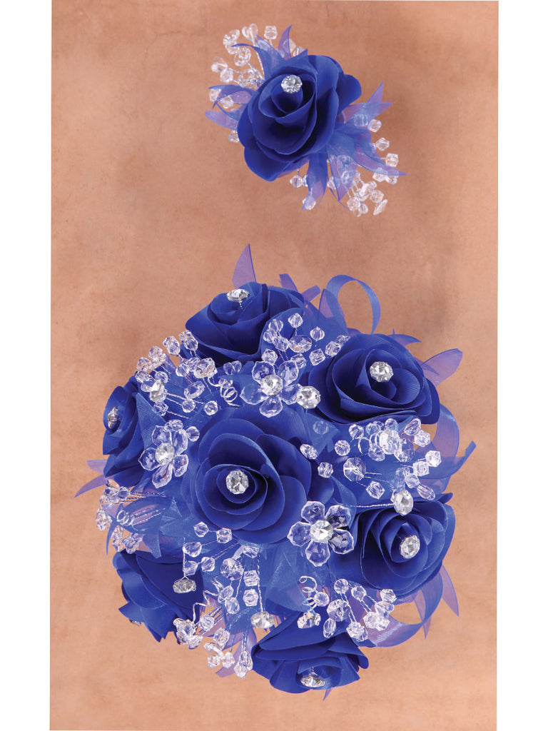 Ramo para XV Años Mis XV Primaveras en Acrílico Satinado Color Azul Rey/Plata 600065