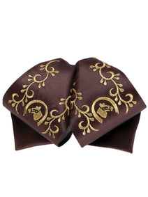 Moño Charro Mis Xv Primaveras Mchc 100% Poliester Cafe/Dorado 600126