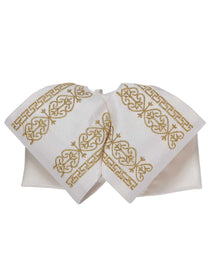 Moño Charro Mexico Artesanal M-014 100% Poliester Marfil/Oro 600159