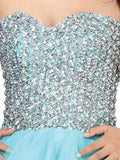Vestido de Mujer El General M-R3 en 100% Poliéster Color Aqua/Plata 600329
