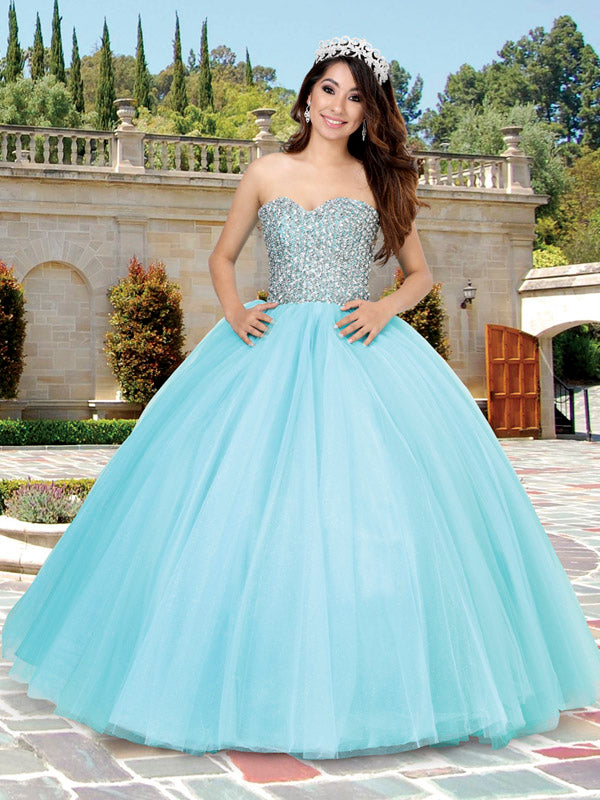 Vestido de Mujer El General M-R3 en 100% Poliéster Color Aqua/Plata 600329