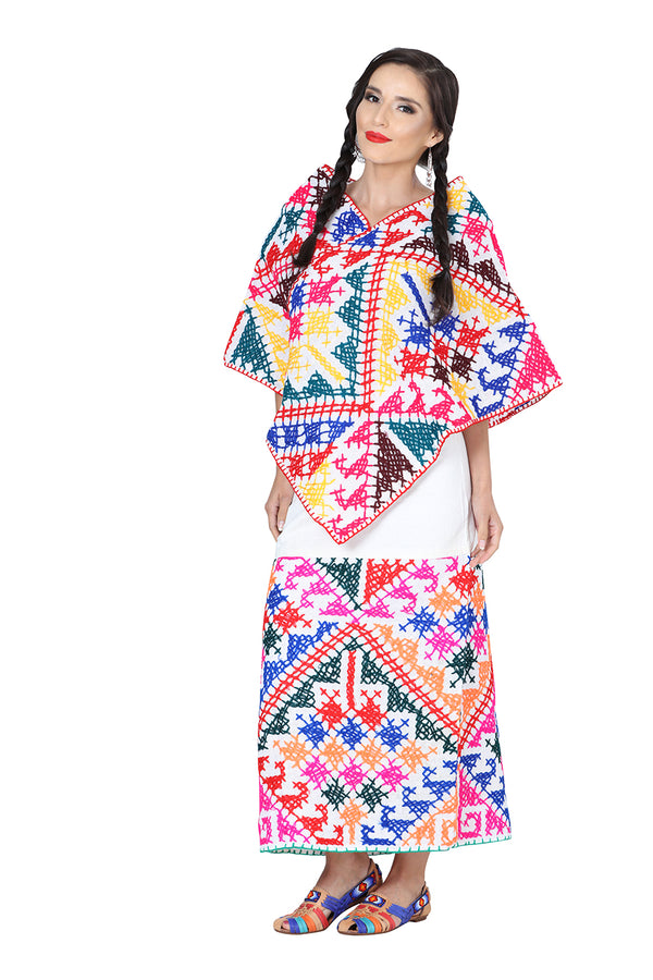 Juego 2Ud. Falda & Blusa Mis Xv Primaveras Hidalgo 100% Algodon Natural/Multicolor 601316