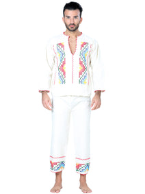 Traje Indita Mexico Artesanal Ind-Mch-C Manta Natural 601351