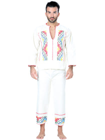 Traje Indita Mexico Artesanal Ind-Mch-C Manta Natural 601351