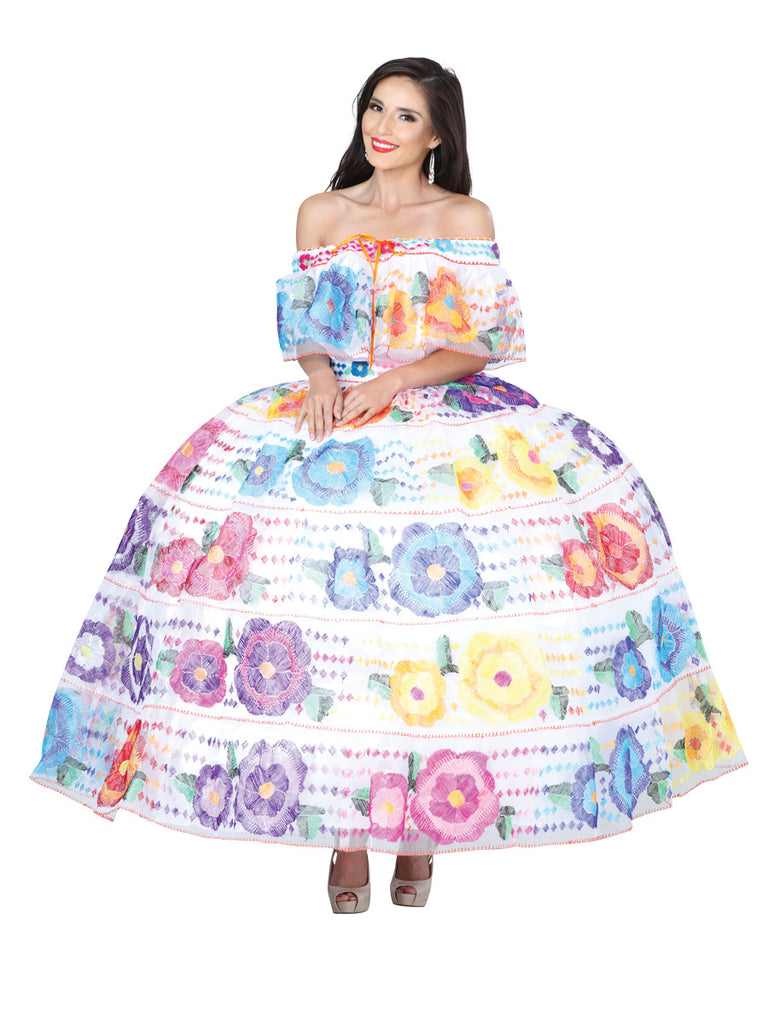 Vestido de Mujer Mis XV Primaveras Vest-chia-d en 100% Poliéster SATIN Color Blanco/Multicolor 601370