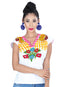 Blusa Mexico Artesanal Bls-Camp-Pvo 50% Algodon, %50 Poliester Blanca 601398