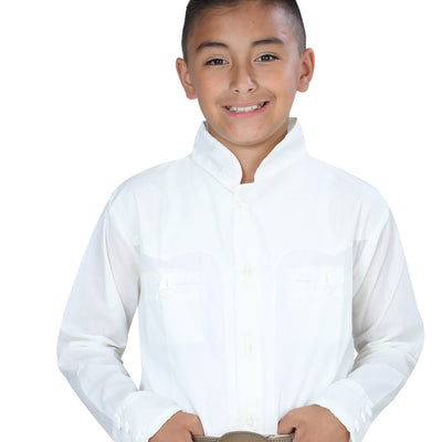 Camisa Casual de Niño Mis XV Primaveras Cam-slda-n Charro en 100% Poliéster Color Hueso 601465