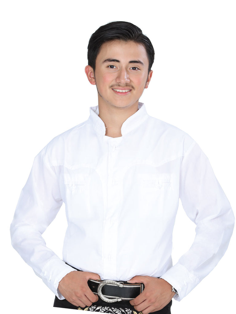 Camisa Casual de Niño Mis XV Primaveras Cam-slda-h Charro en 100% Poliéster Color Blanco 601469