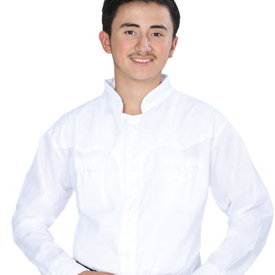 Camisa Casual de Niño Mis XV Primaveras Cam-slda-h Charro en 100% Poliéster Color Blanco 601469