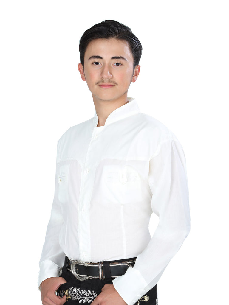 Camisa Casual de Niño Mis XV Primaveras Cam-slda-h Charro en 100% Poliéster Color Hueso 601470